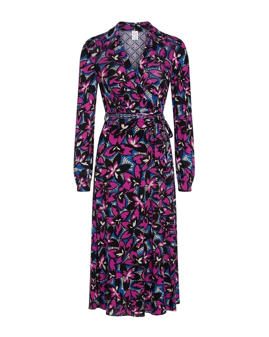 Diane von Furstenberg Purple Midi Dress
