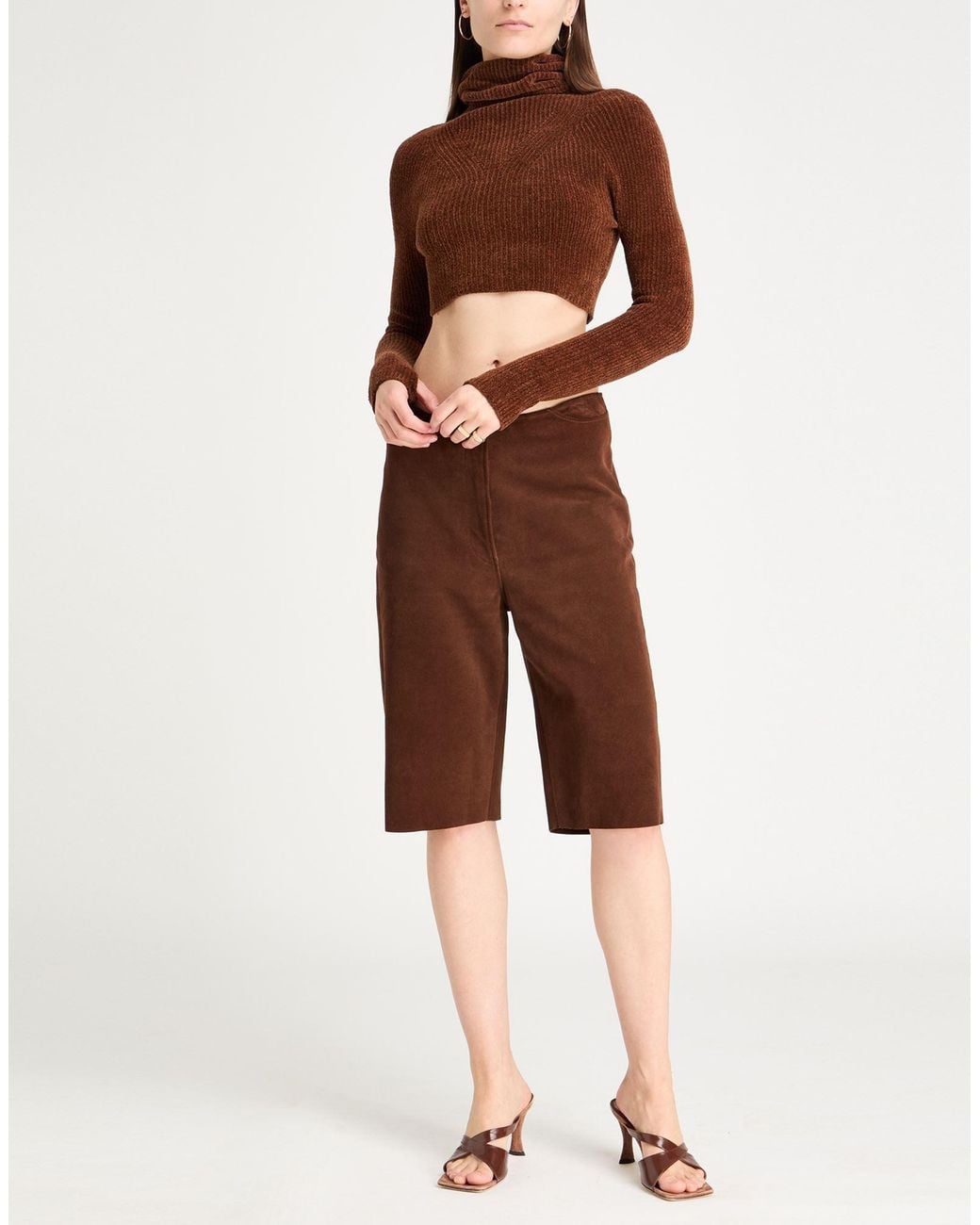 Jacquemus Brown Turtleneck Viscose, Cotton, Polyamide, Elastane