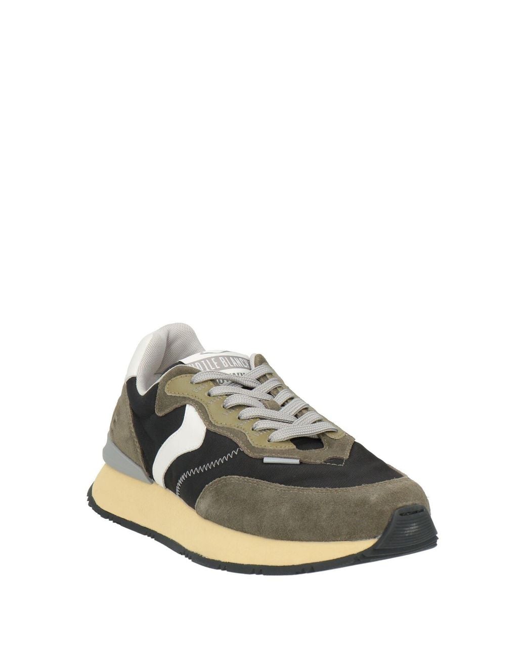 Voile Blanche Multicolor Sneakers Leather, Textile Fibers for men