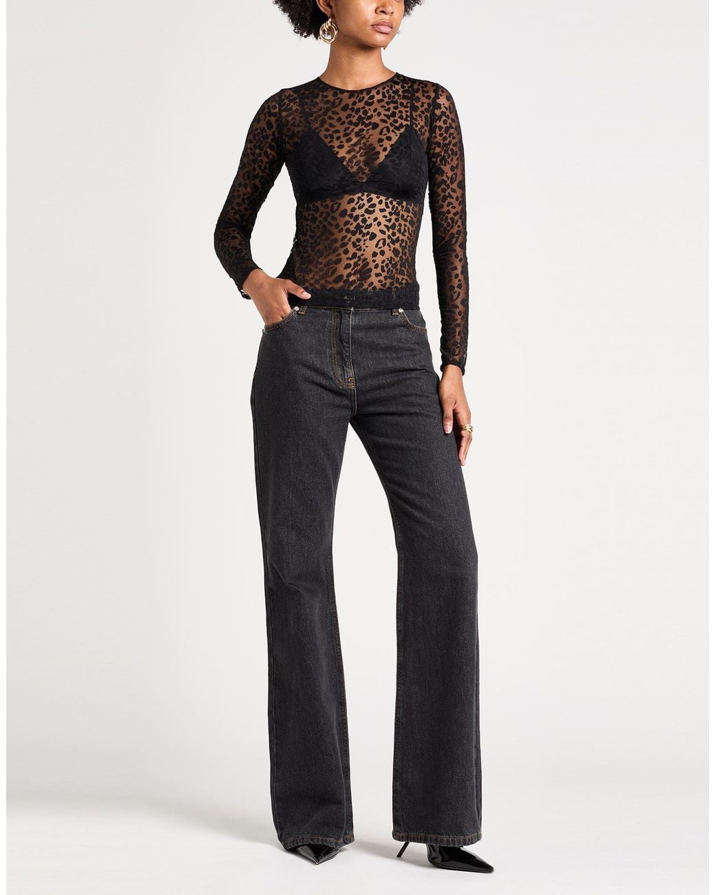 McQueen Black Top Viscose, Polyamide
