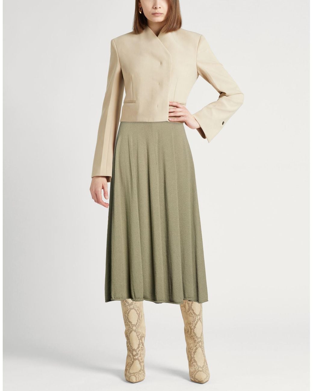 Gentry Portofino Green Midi Skirt