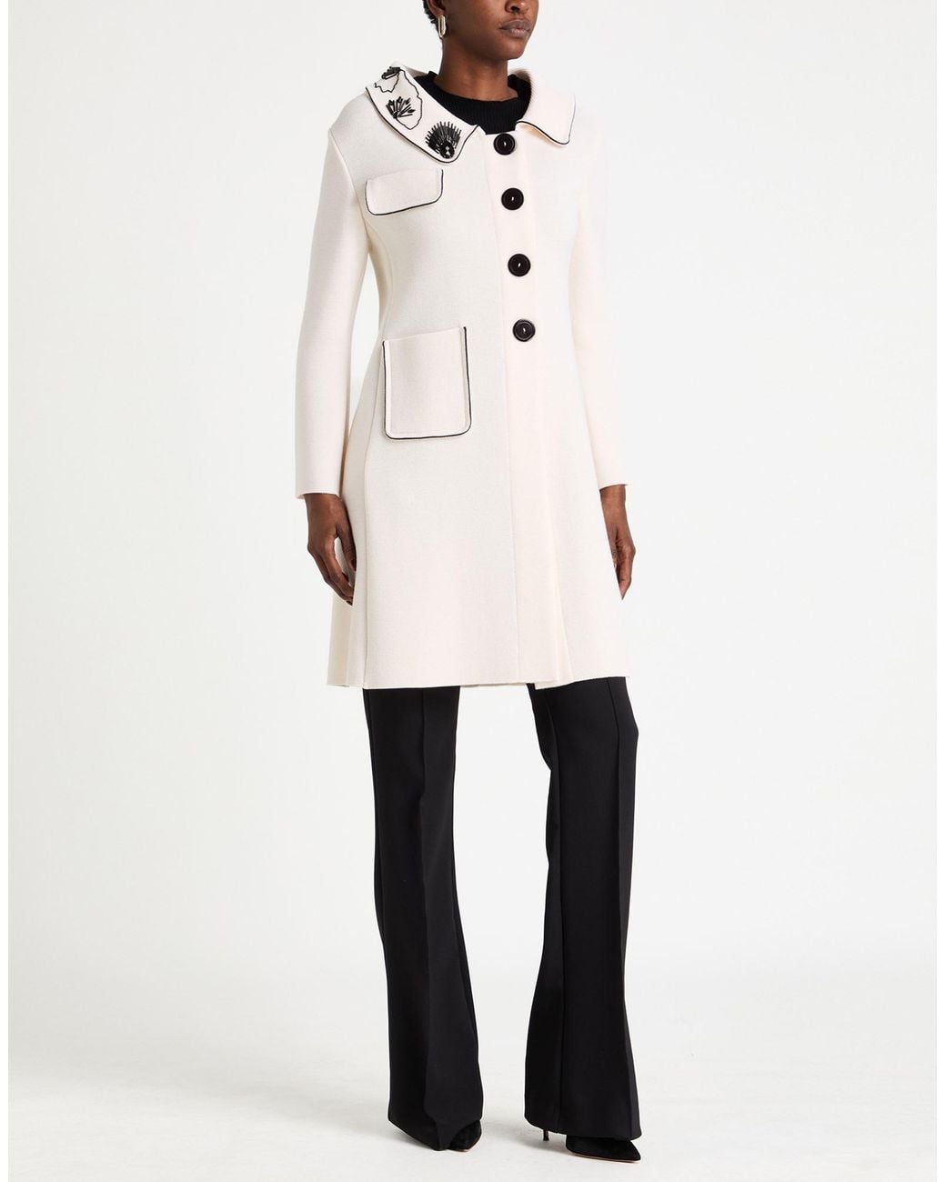 Charlott Natural Ivory Coat Wool