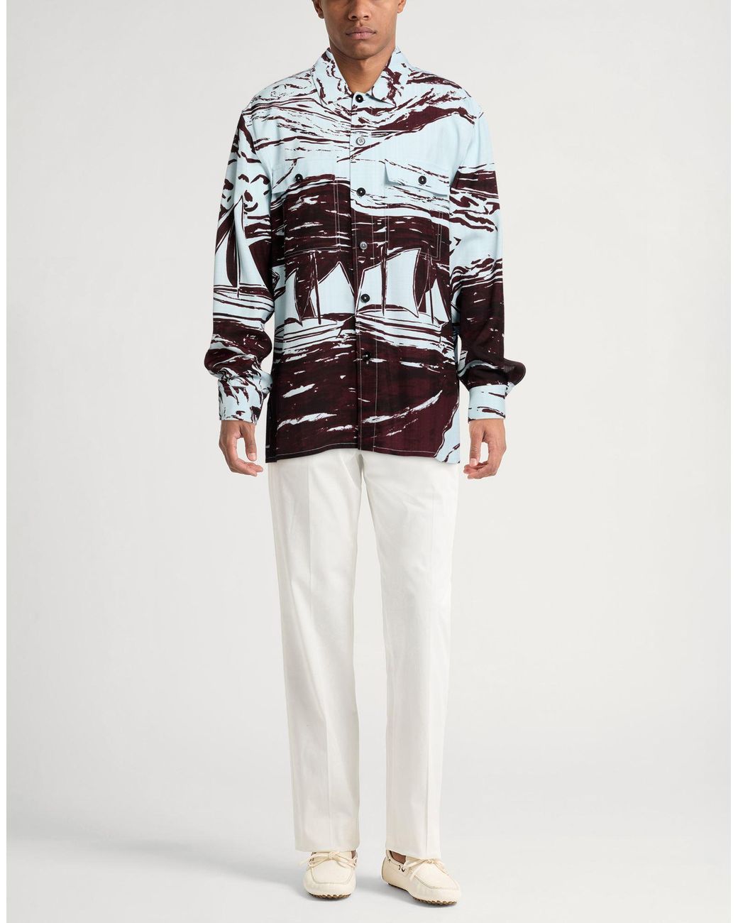 Jil Sander Gray Shirt Viscose for men