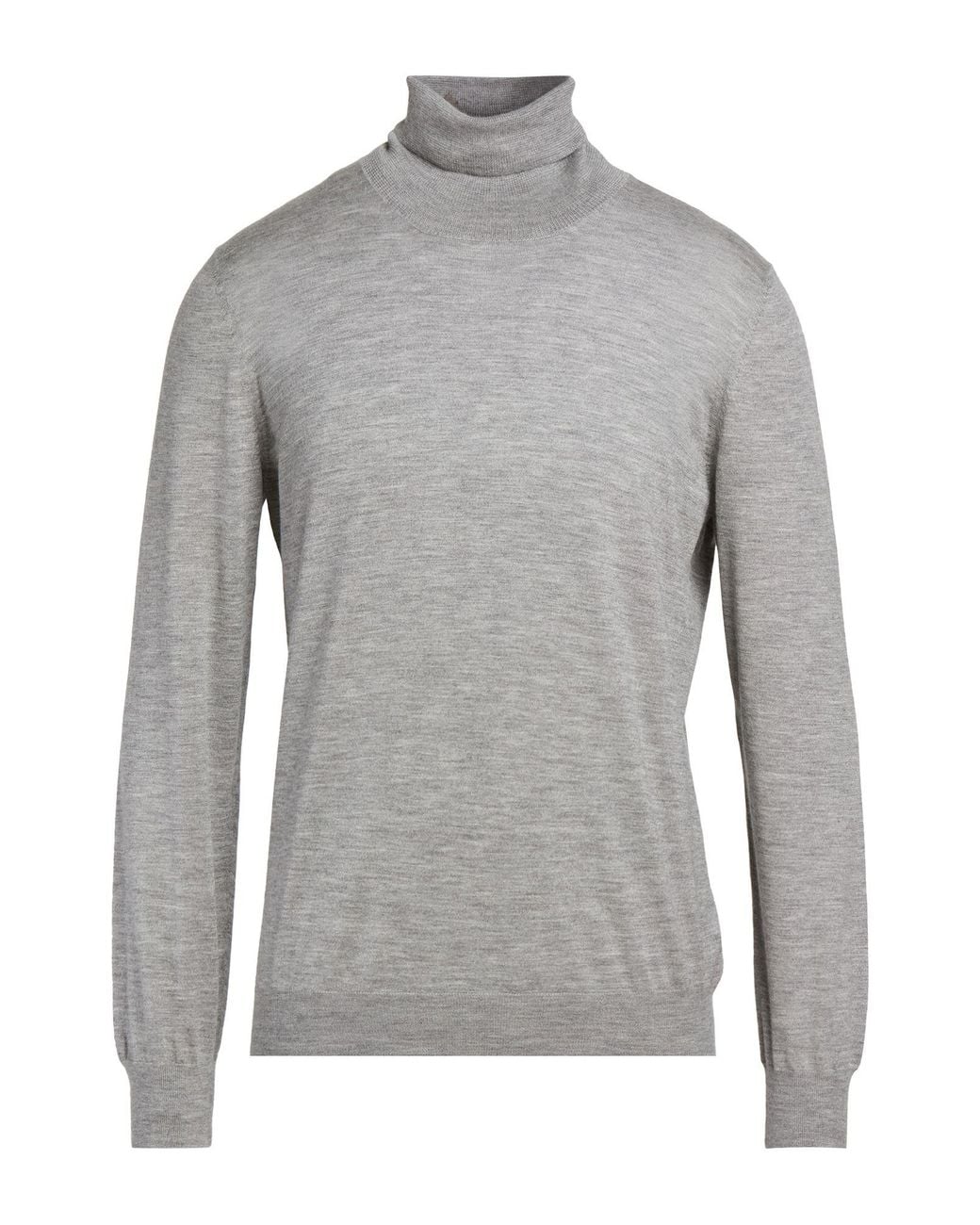 Gran Sasso Gray Turtleneck Cashmere, Silk for men