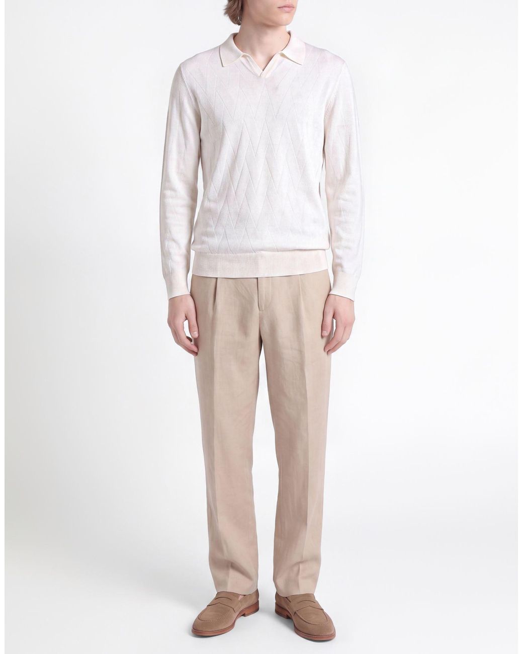 Boglioli White Cream Sweater Wool for men