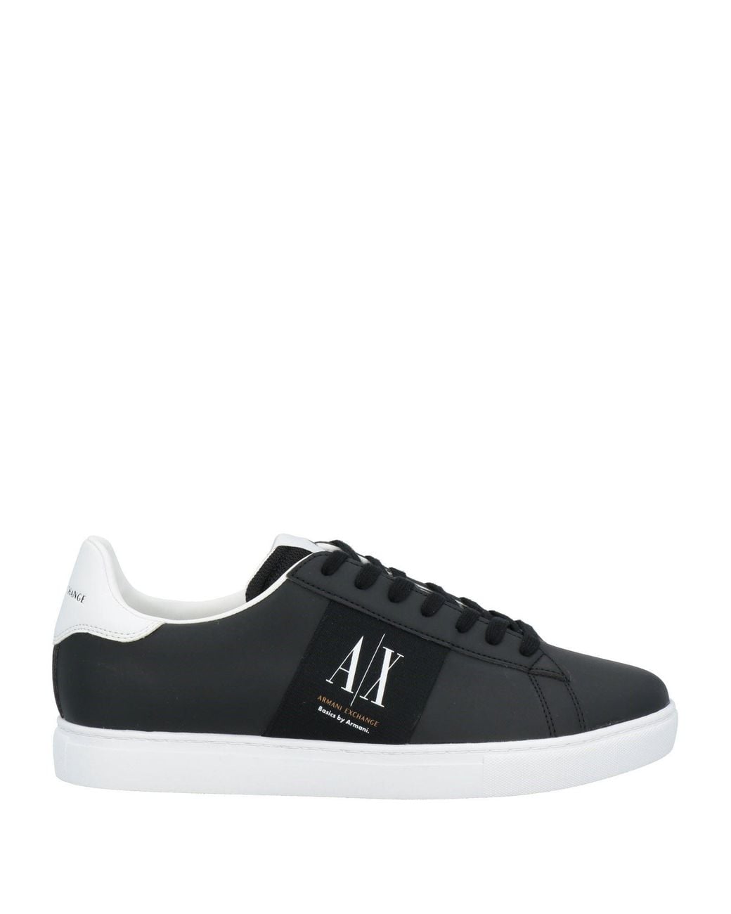 ARMANI EXCHANGE Black Sneakers Polyester, Polyurethane Coated for men