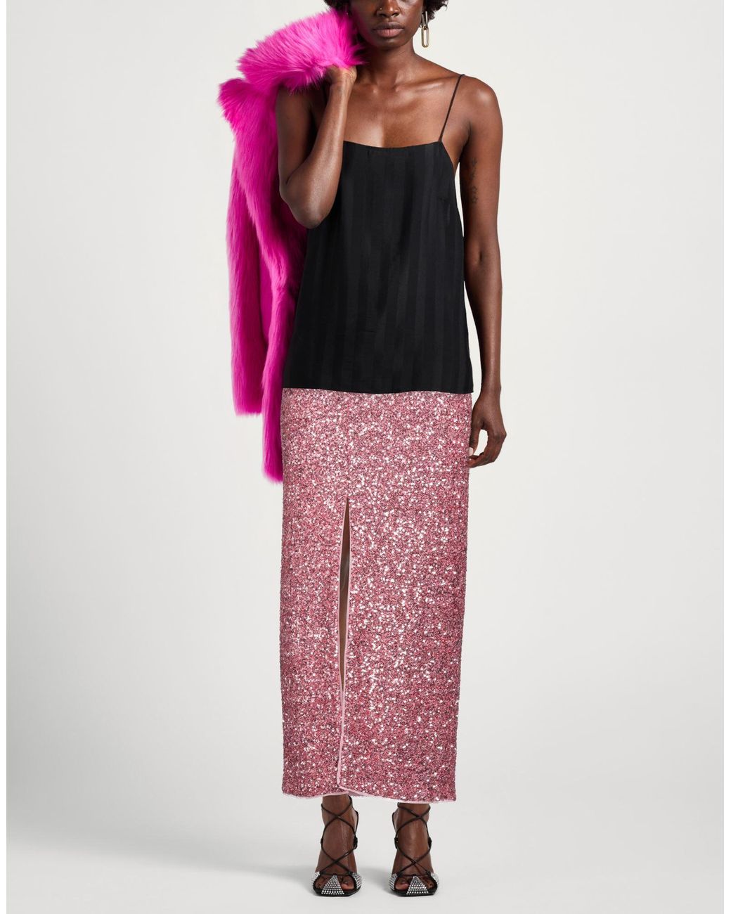Twinset Red Maxi Skirt