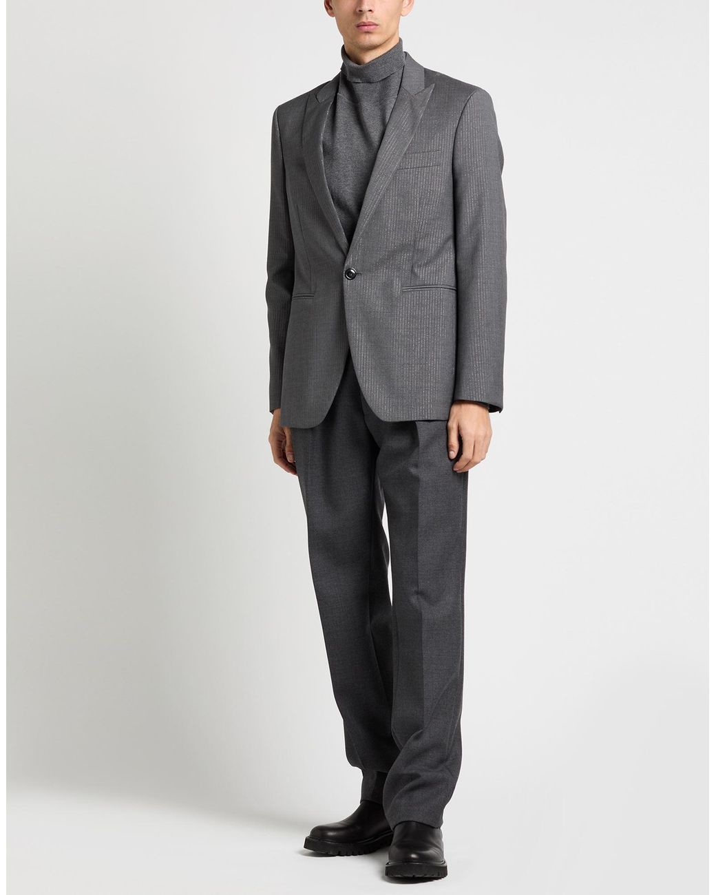 PT Torino Black Lead Blazer Virgin Wool for men