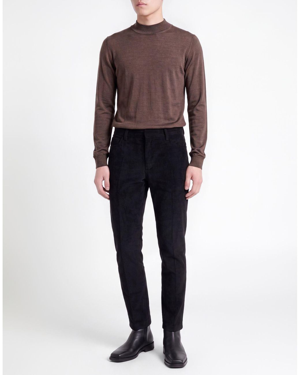 Daniele Alessandrini Black Pants Polyester, Polyamide, Elastane for men