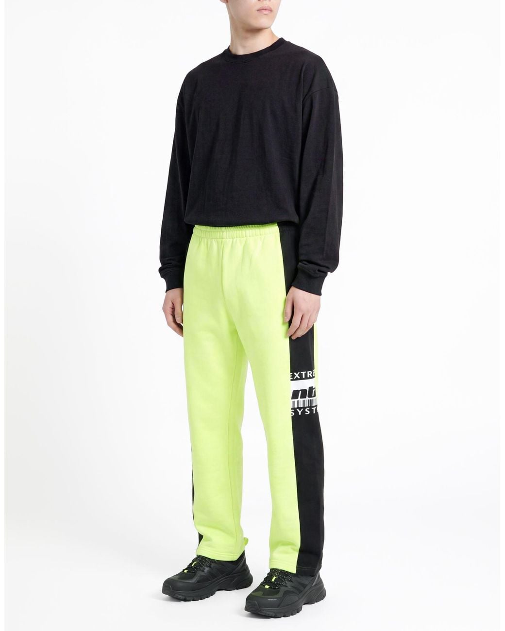 Vetements Yellow Pants Cotton, Polyester for men