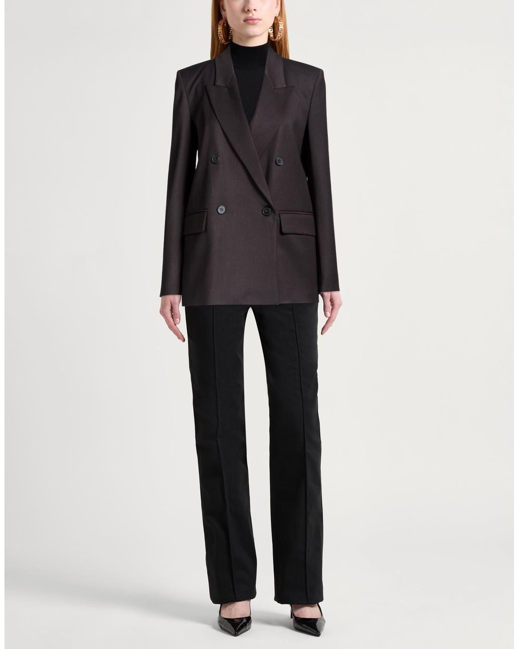 ViCOLO Black Blazer Polyester, Viscose, Elastane
