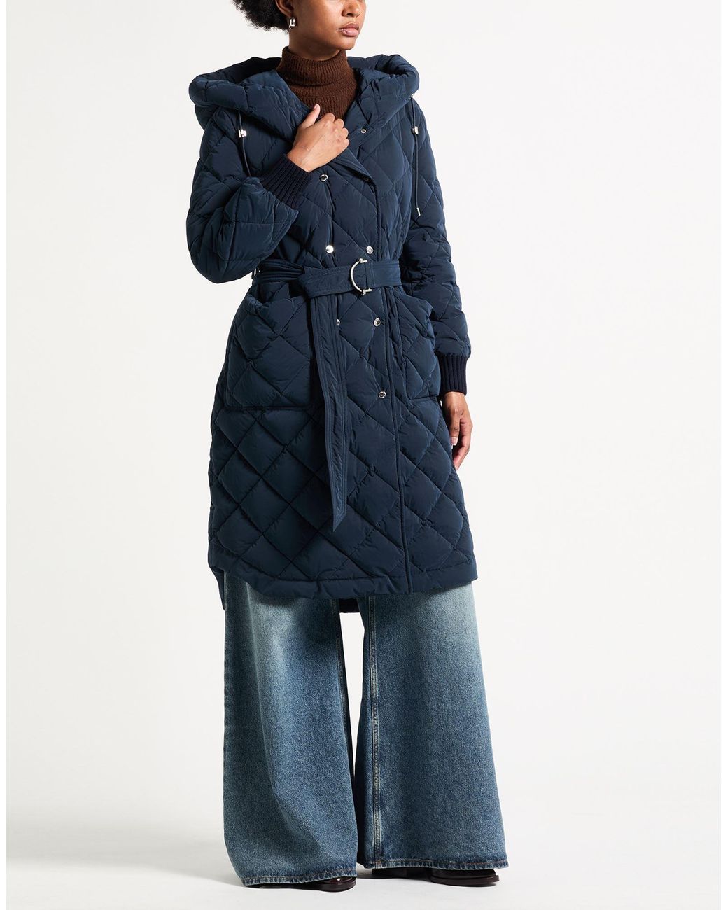 Moorer Blue Puffer Polyamide, Polyester