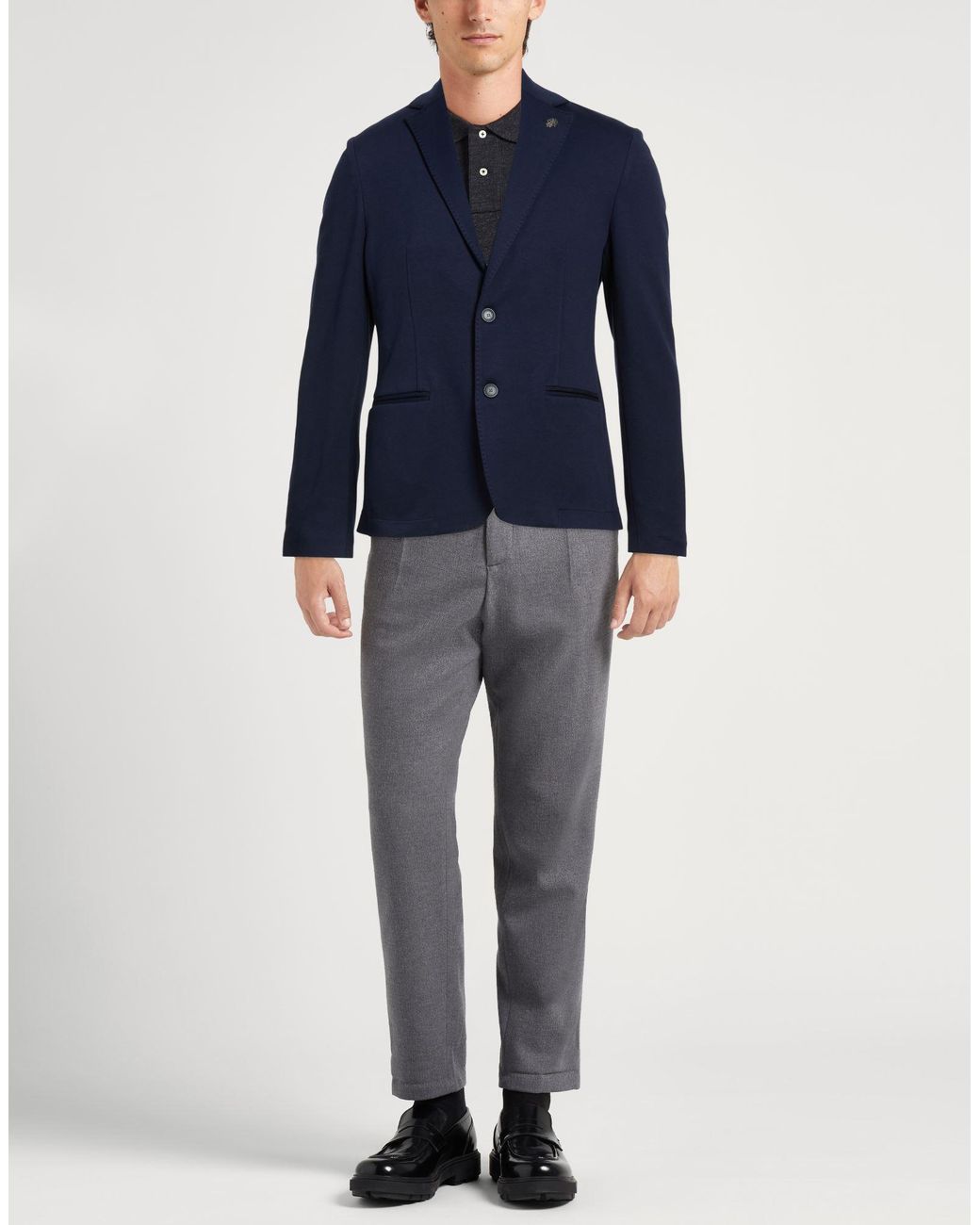 Daniele Alessandrini Blue Blazer Viscose, Nylon, Elastane for men