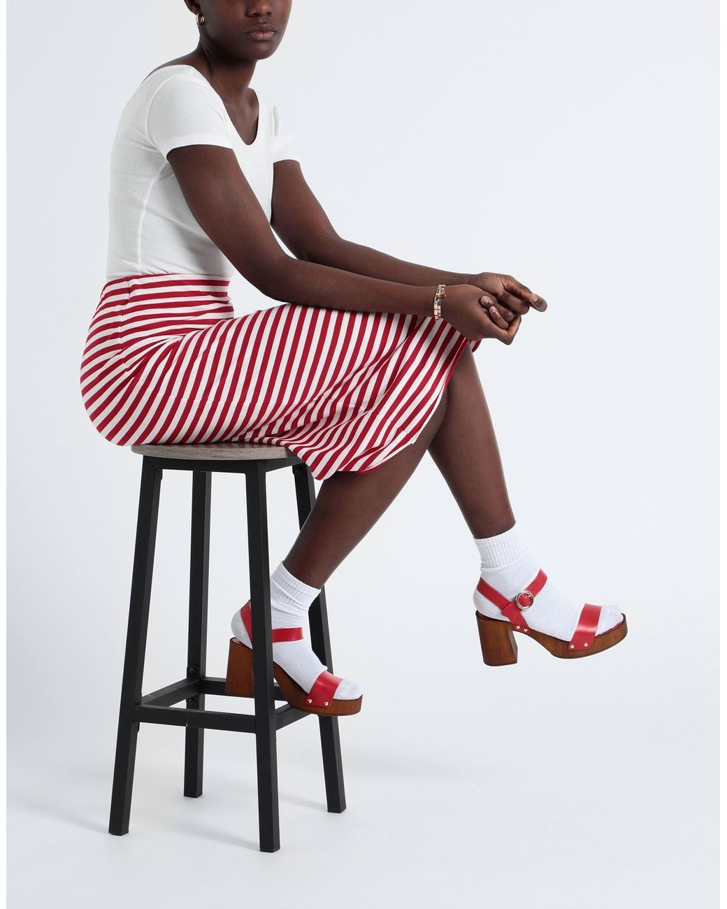 MAX&Co. Red Midi Skirt