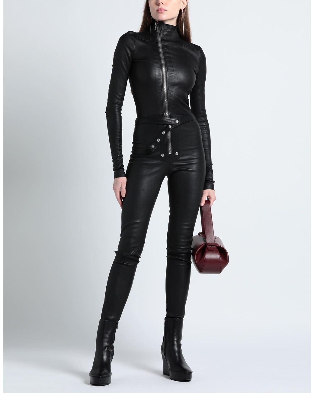 【関税＆送料込み】Rick Owens Athena Body Jumpsuit Clothing Rick Owens Athena Bodybag Jumpsuit in Black | FWRD