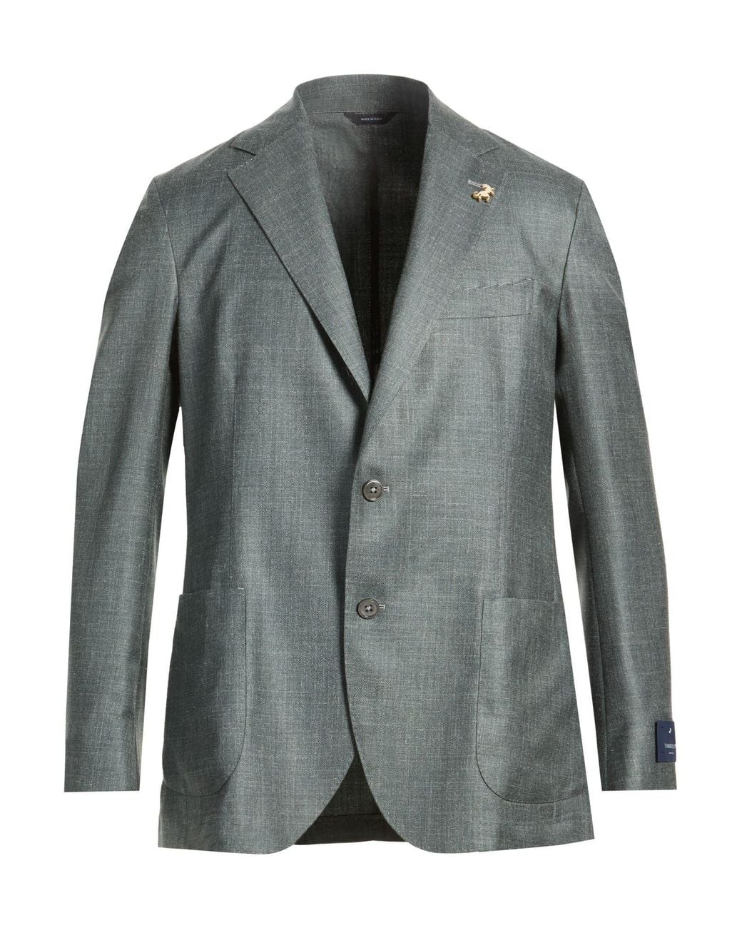 Tombolini Gray Blazer Virgin Wool, Silk, Linen for men