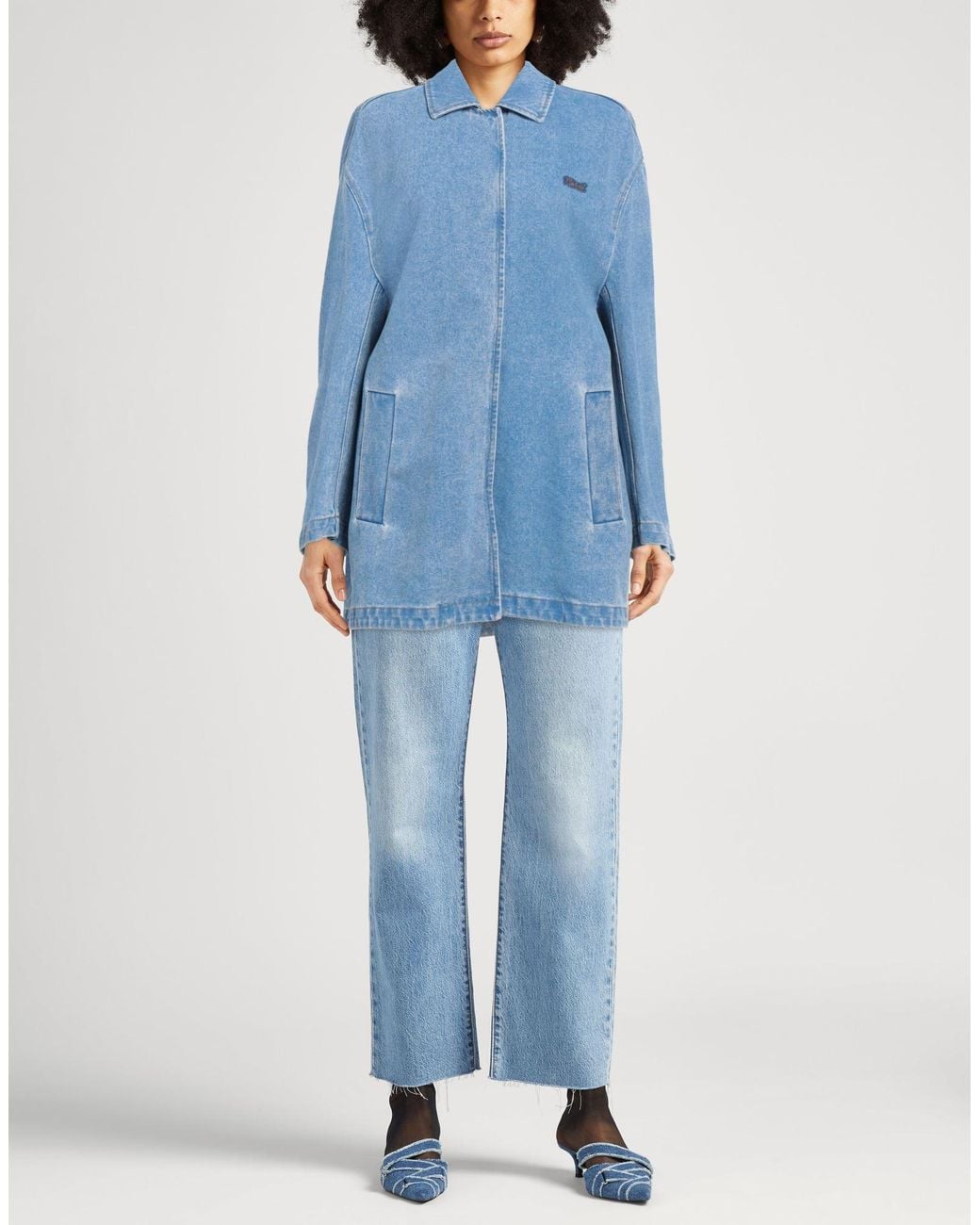 Marni Blue Denim Outerwear Cotton