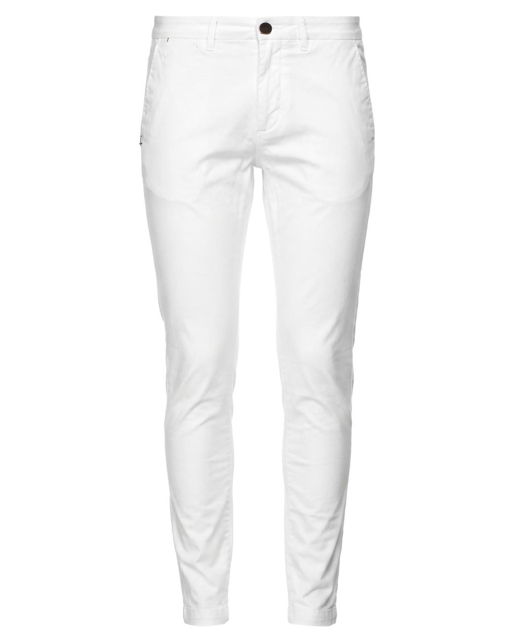 BERNESE Milano White Pants Cotton, Elastane for men