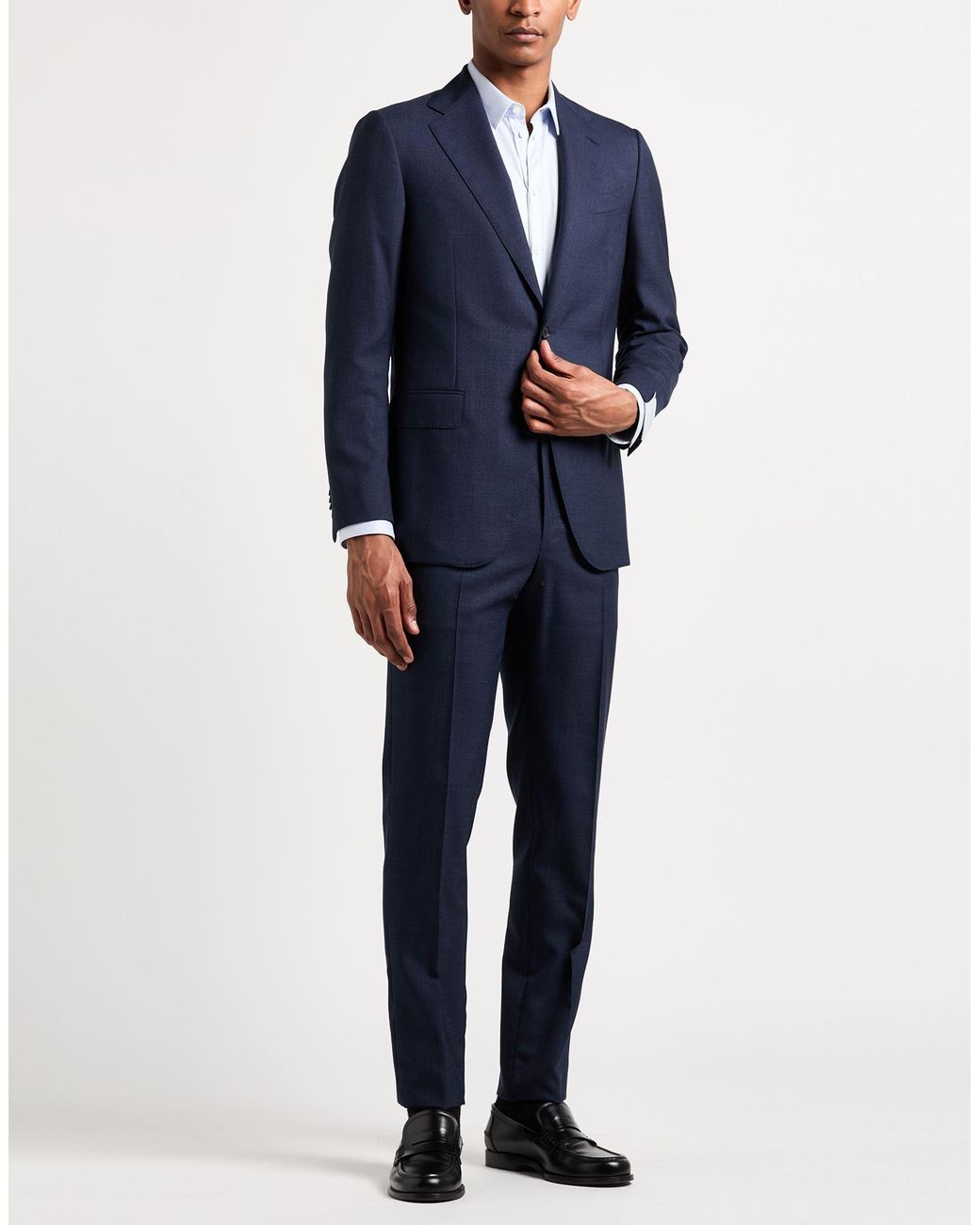 Caruso Blue Suit Wool for men