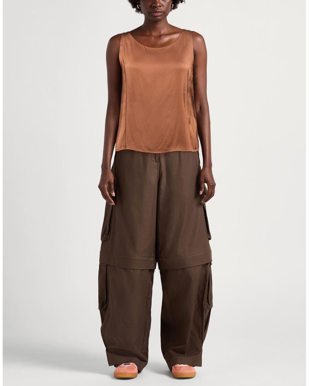 Manila Grace Brown Tops