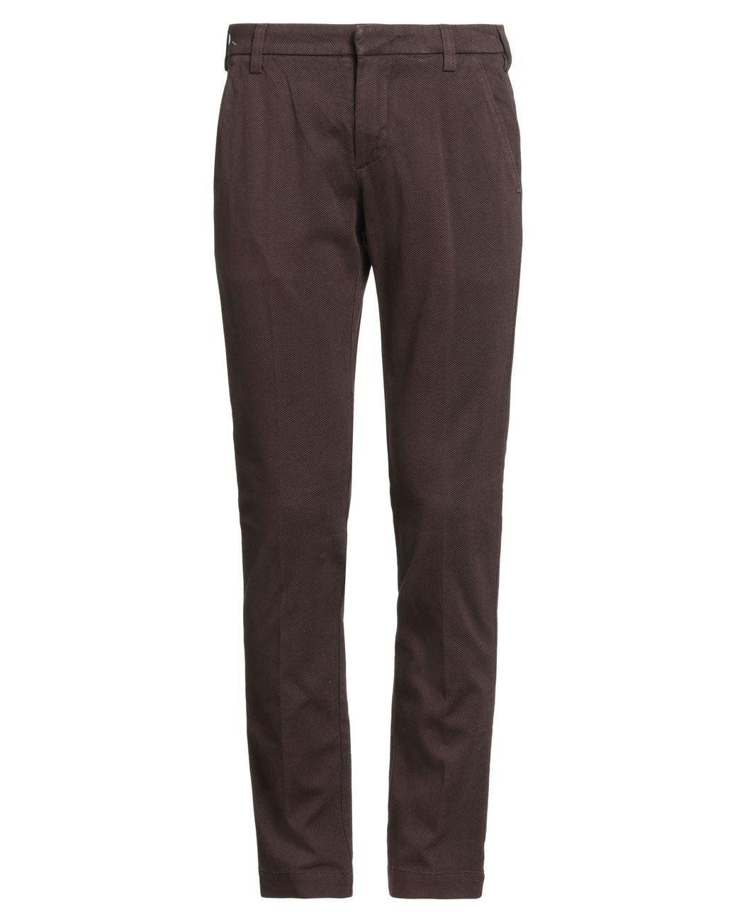 Entre Amis Brown Pants Cotton, Elastane for men