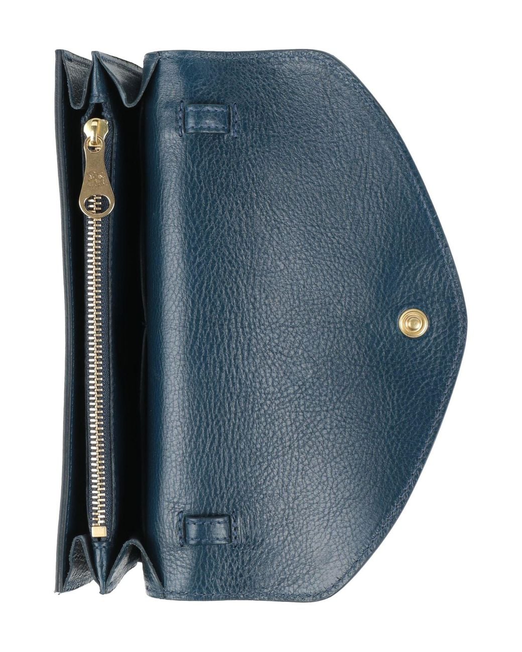 Il Bisonte Blue Crossbody Wallet Leather