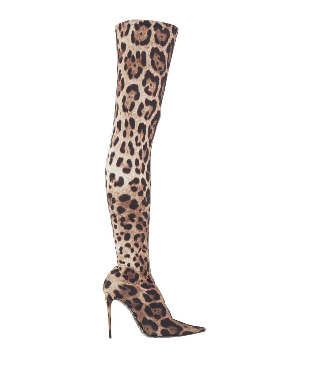 Dolce & Gabbana White Boot Textile Fibers