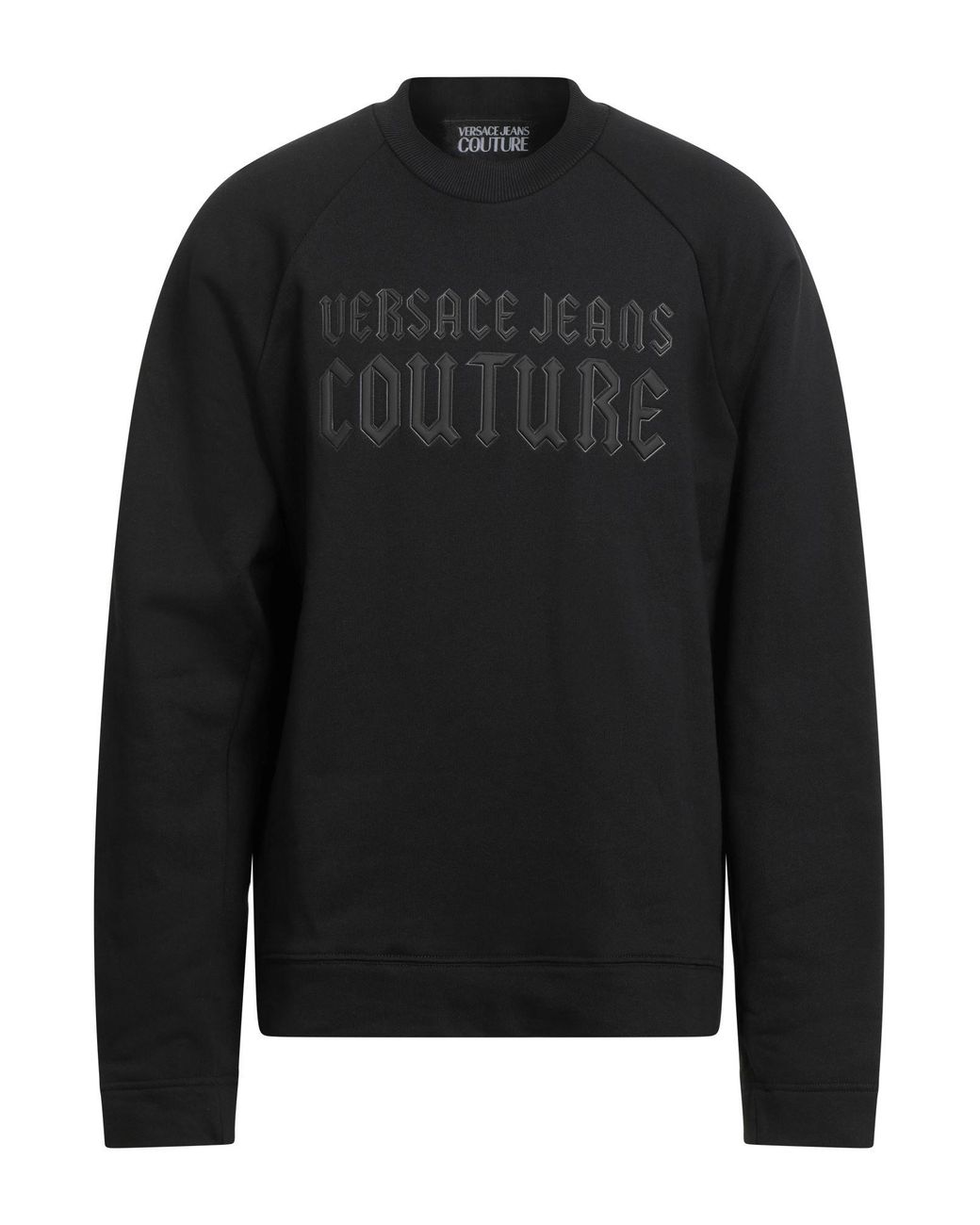 Versace Jeans Couture Black Sweatshirt Cotton, Elastane for men