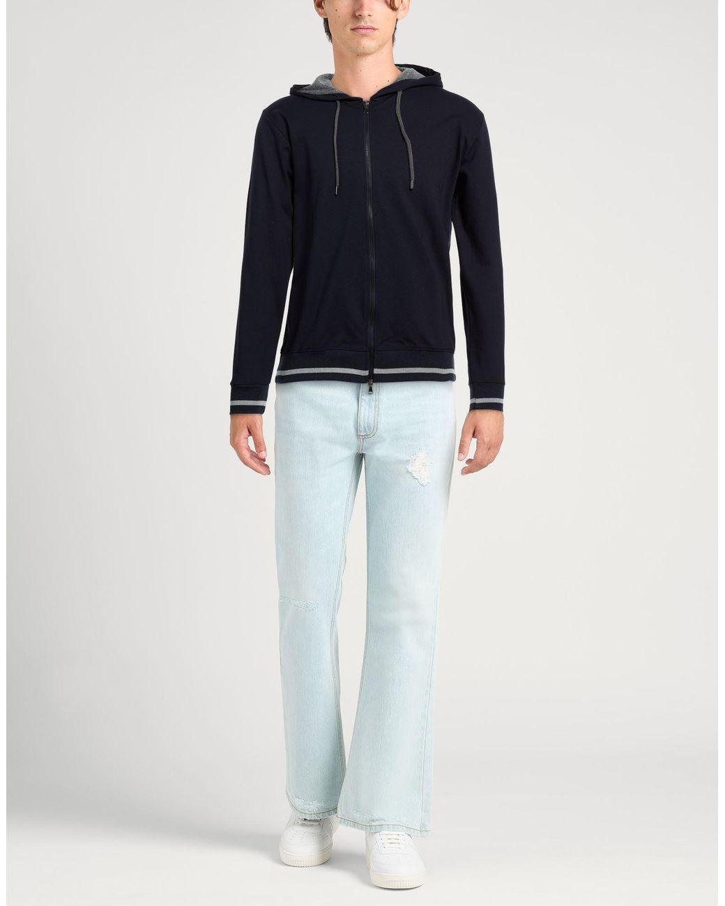 Officina 36 Blue Sweatshirt Viscose, Polyamide, Elastane for men