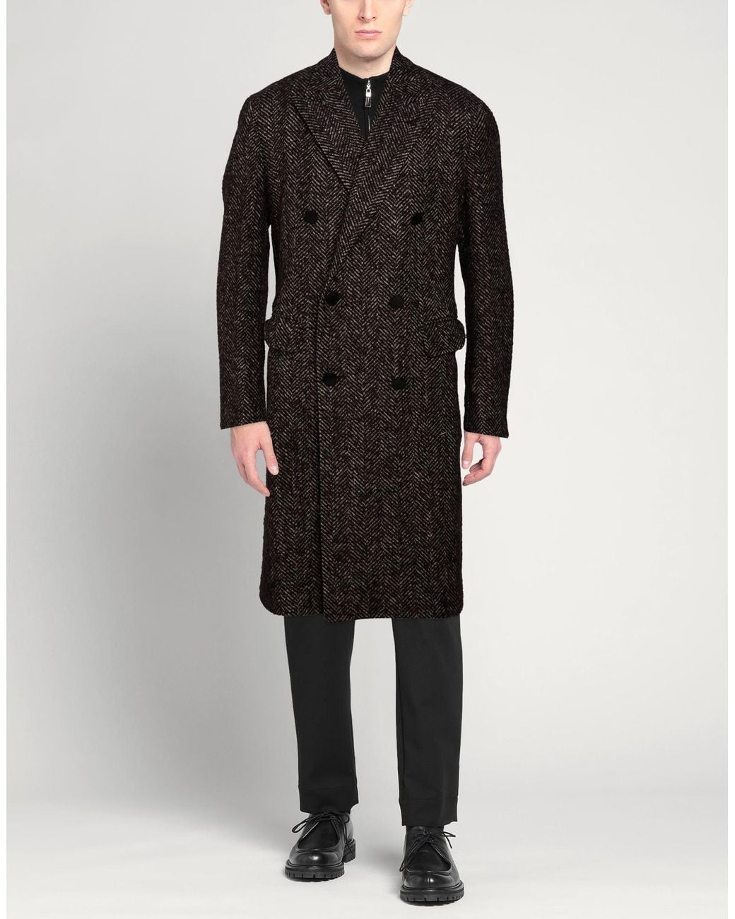 Pino Lerario Black Coat for men