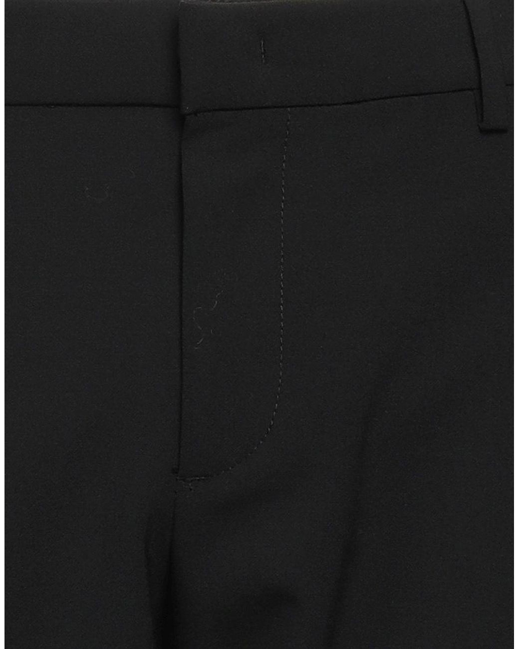 Dondup Black Pants Polyester, Virgin Wool, Elastane for men