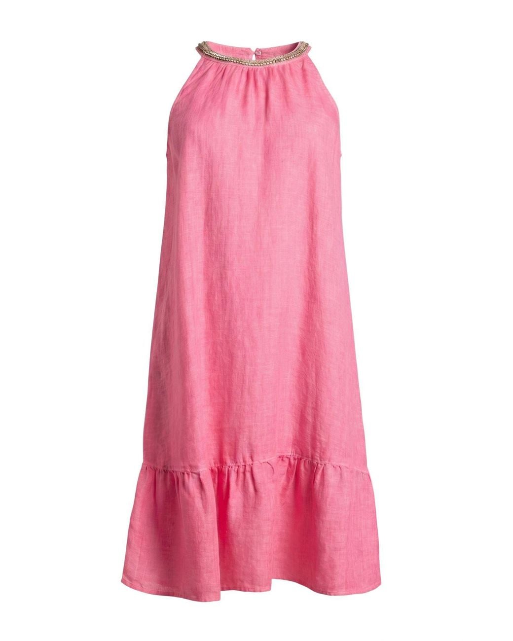 120% Lino Pink Mini Dress