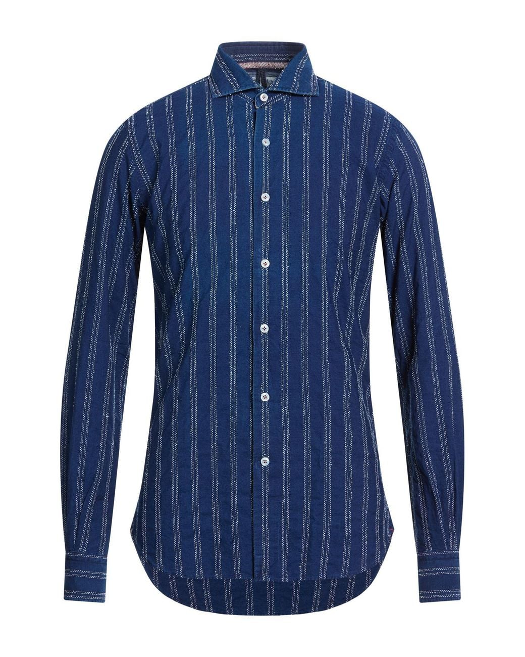 Orian Blue Shirt Cotton, Polyamide for men