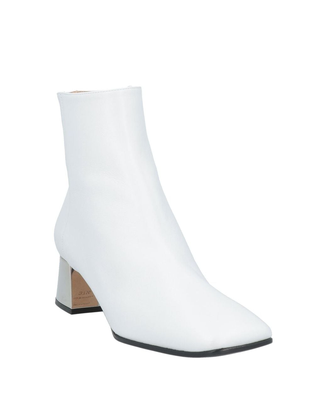 Sergio Rossi White Ankle Boots Leather