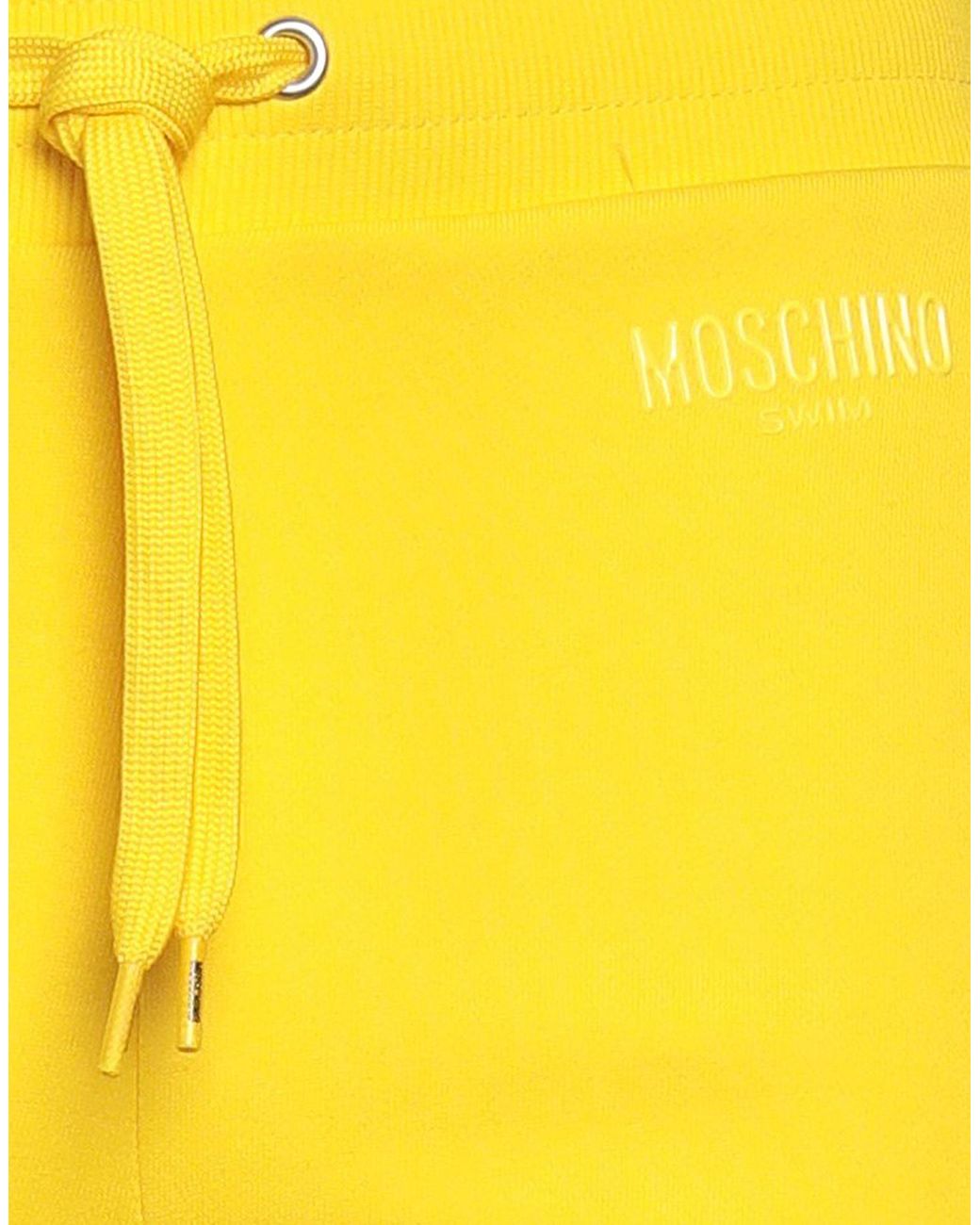Moschino Yellow Pants Cotton, Elastane for men