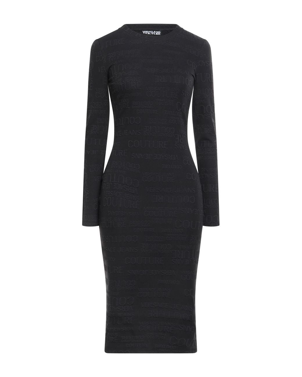 Versace Jeans Couture Black Midi Dress