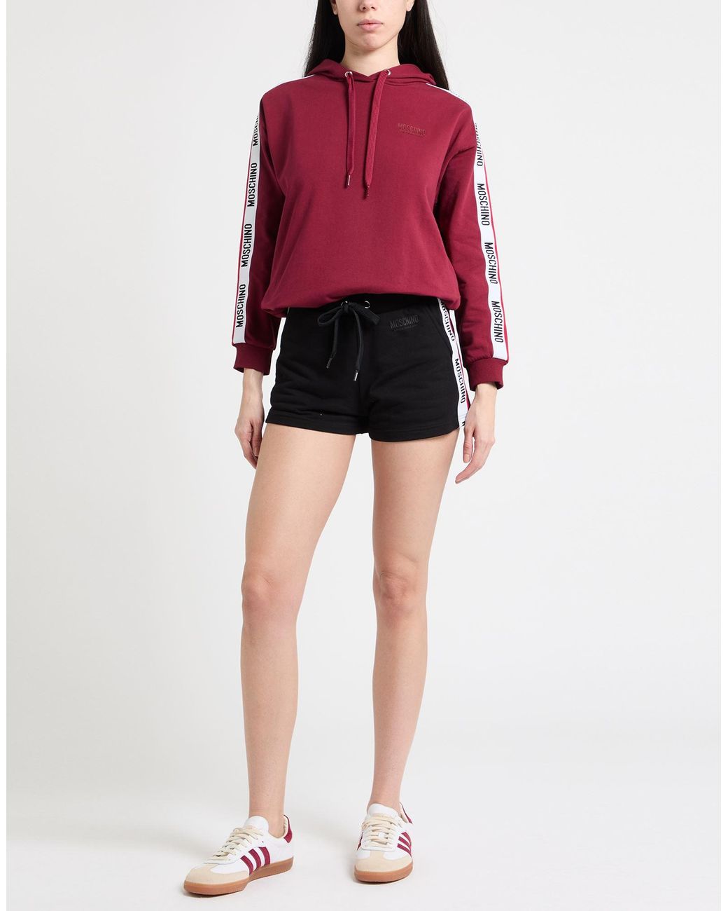 Moschino Black Shorts & Bermuda Shorts Cotton, Elastane