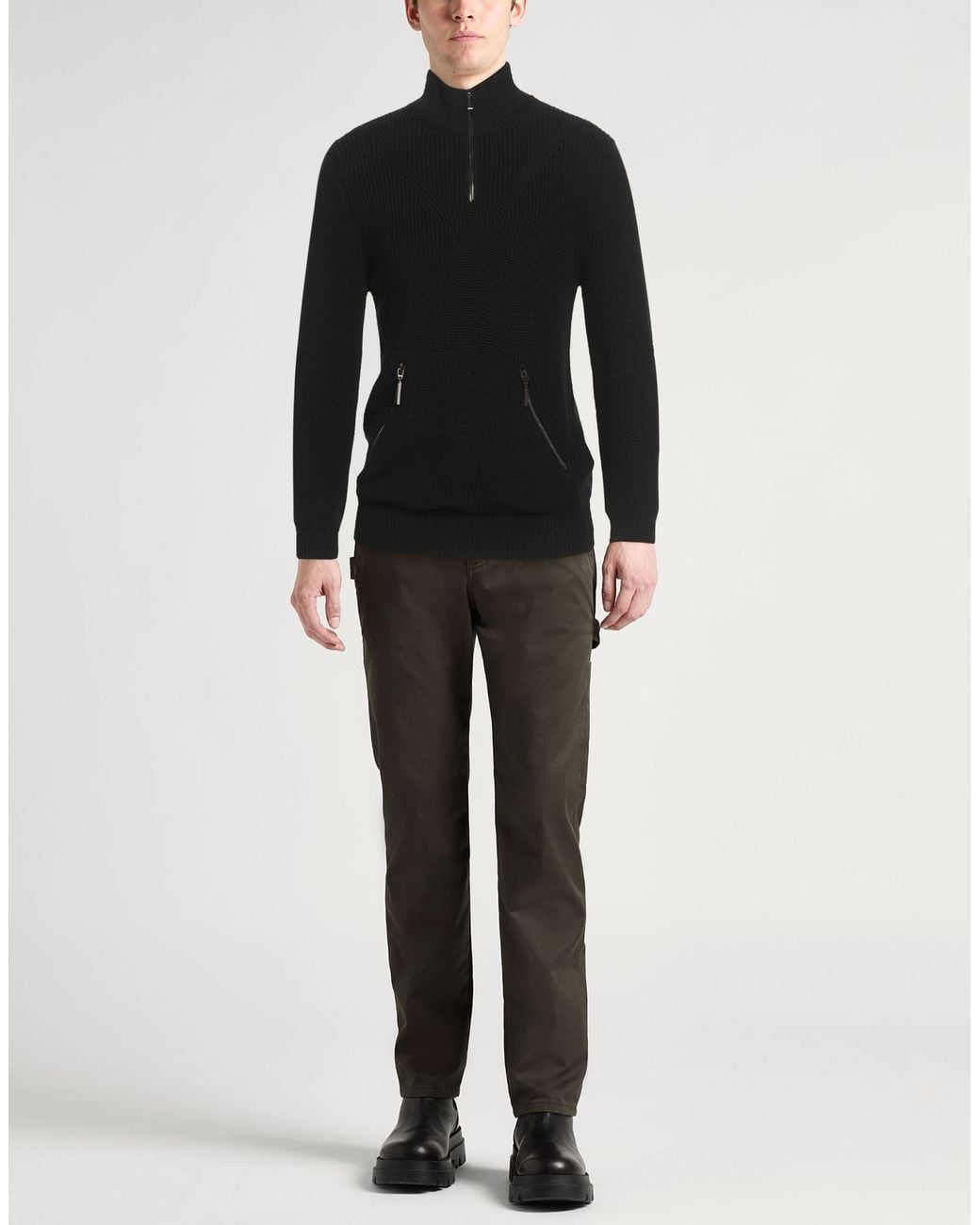 Moorer Pullover in Black für Herren