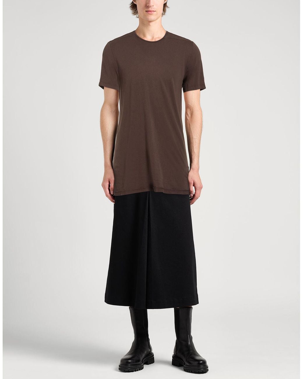 Rick Owens Brown Chocolate T-Shirt Cotton for men
