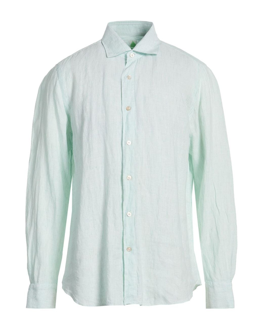 Finamore 1925 Blue Shirt Linen for men