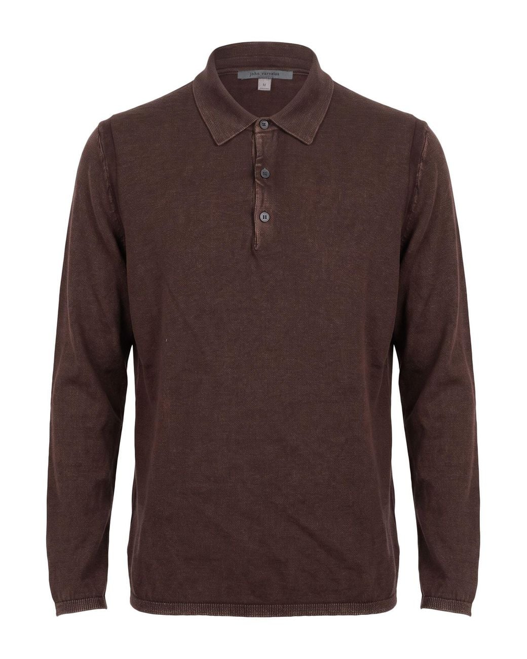 John Varvatos Brown Chocolate Polo Shirt Cotton for men