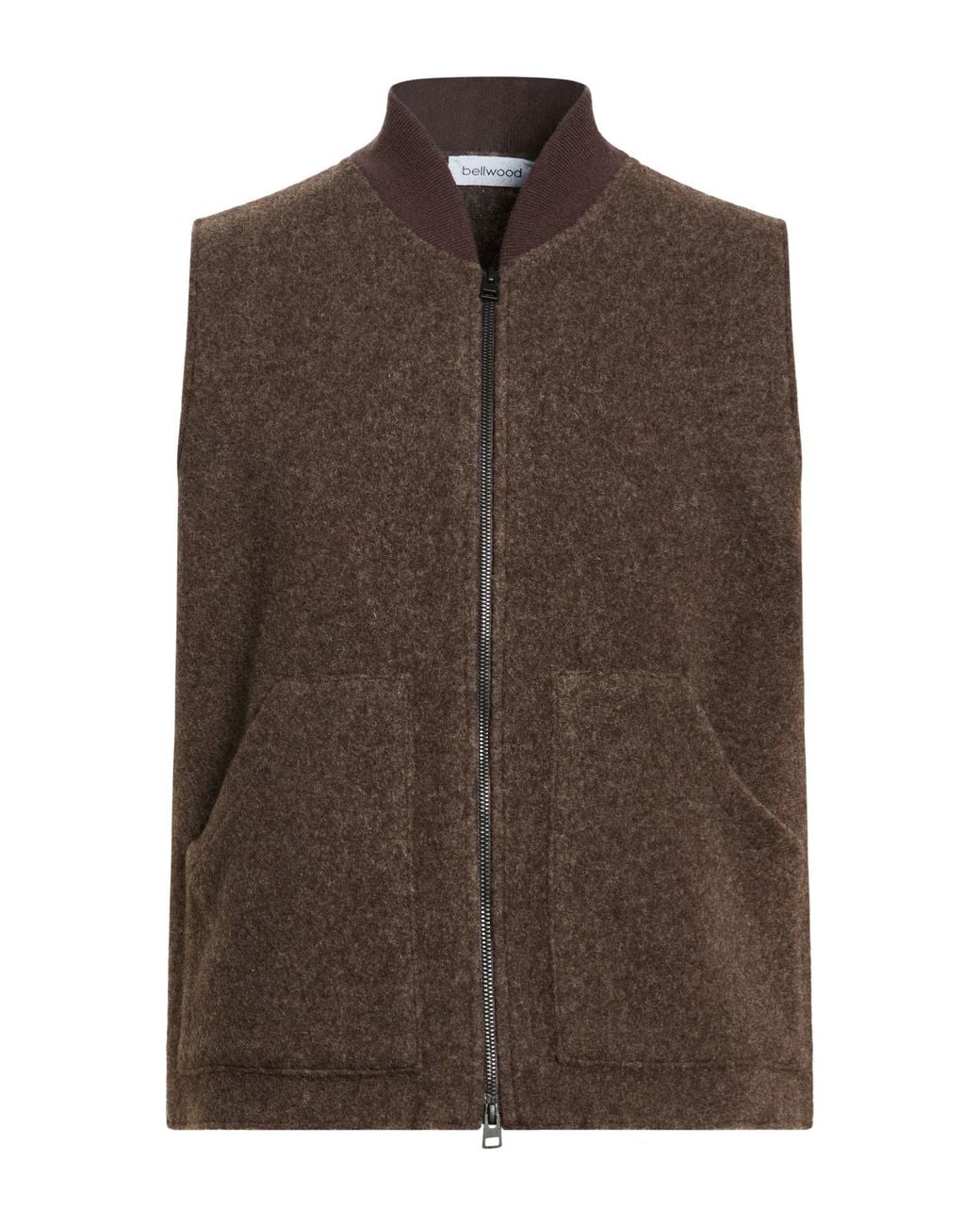 Bellwood Brown Vest Polyester, Wool for men
