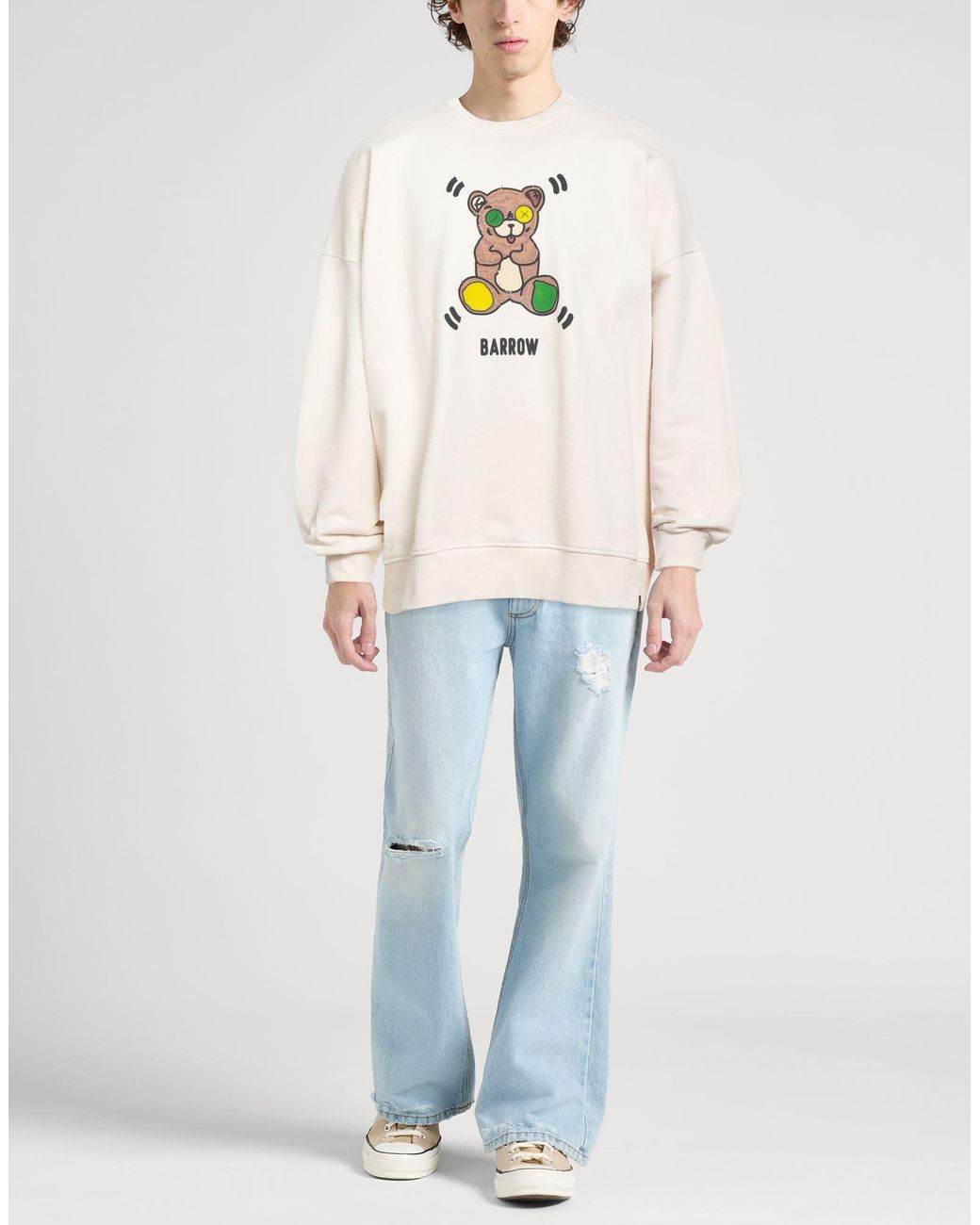 Barrow White Sweatshirt for men