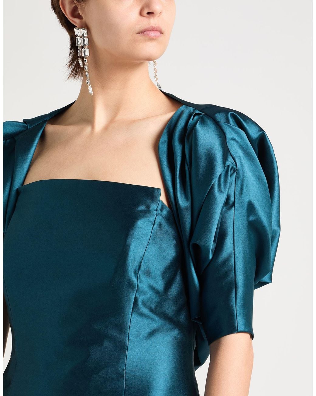 Alberta Ferretti Blue Maxi Dress Polyester, Silk, Polyamide, Elastane
