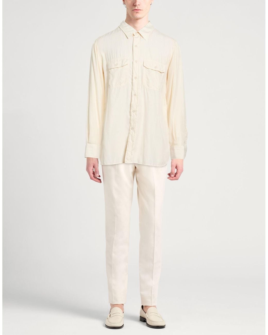 Tom Ford White Shirt Cupro, Cotton for men