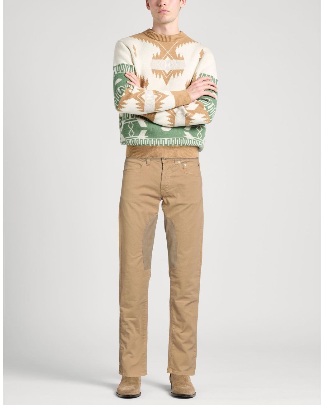 Siviglia Natural Camel Pants Cotton, Elastane for men