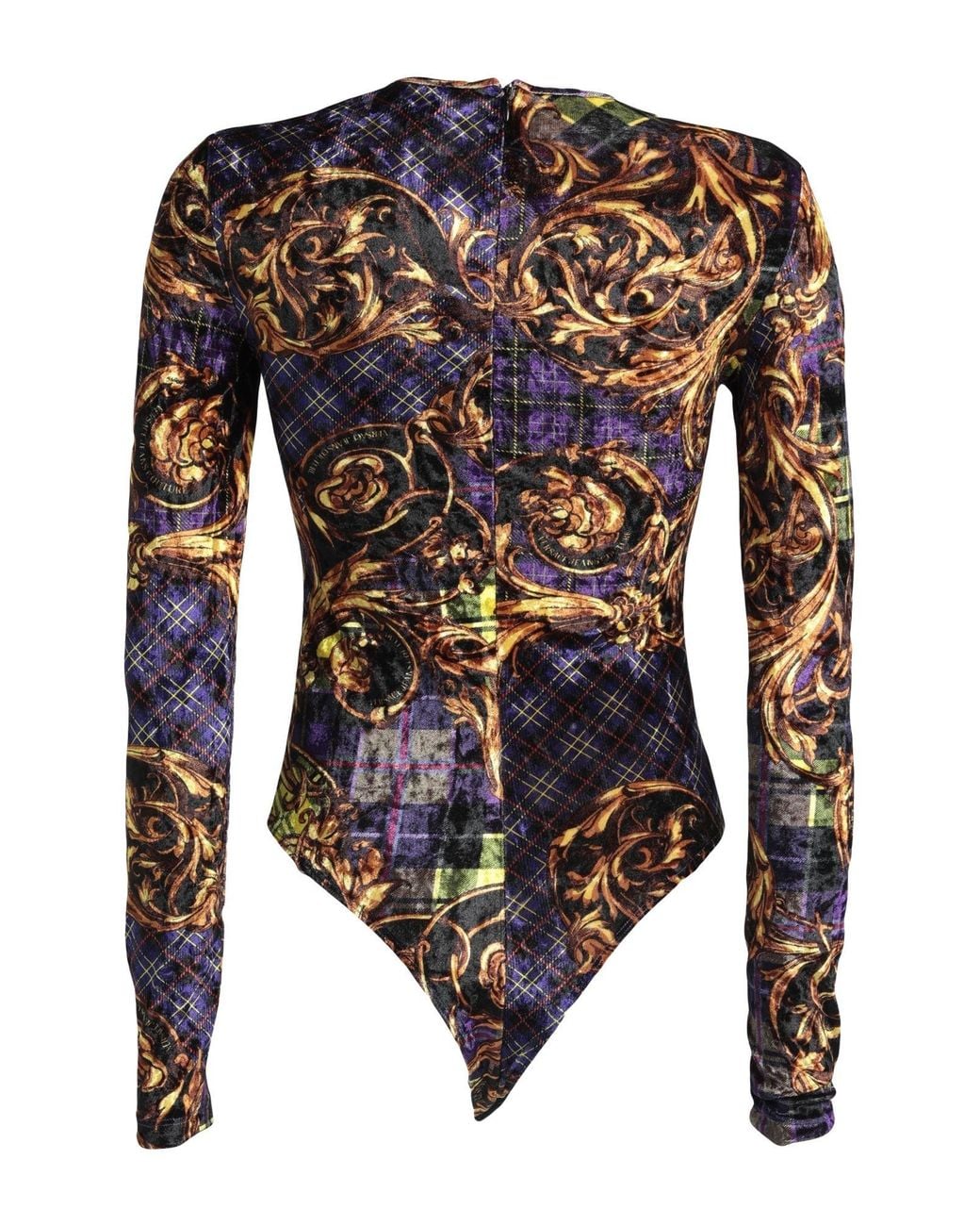 Versace Jeans Couture Black Bodysuit Polyester, Elastane