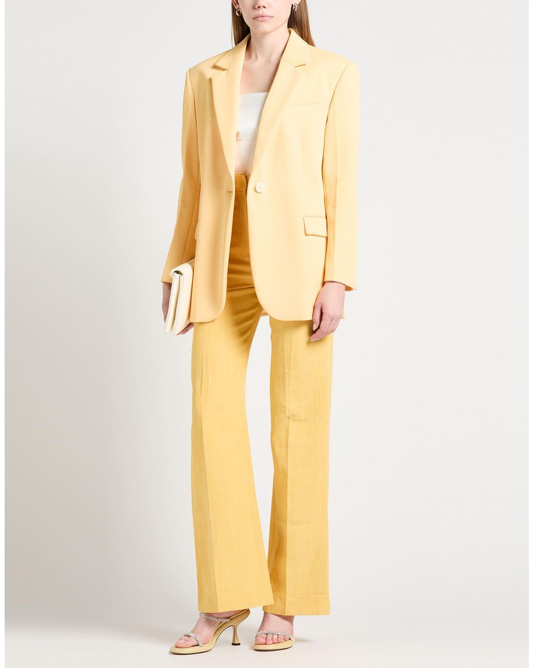 Sandro Yellow Blazer Polyester