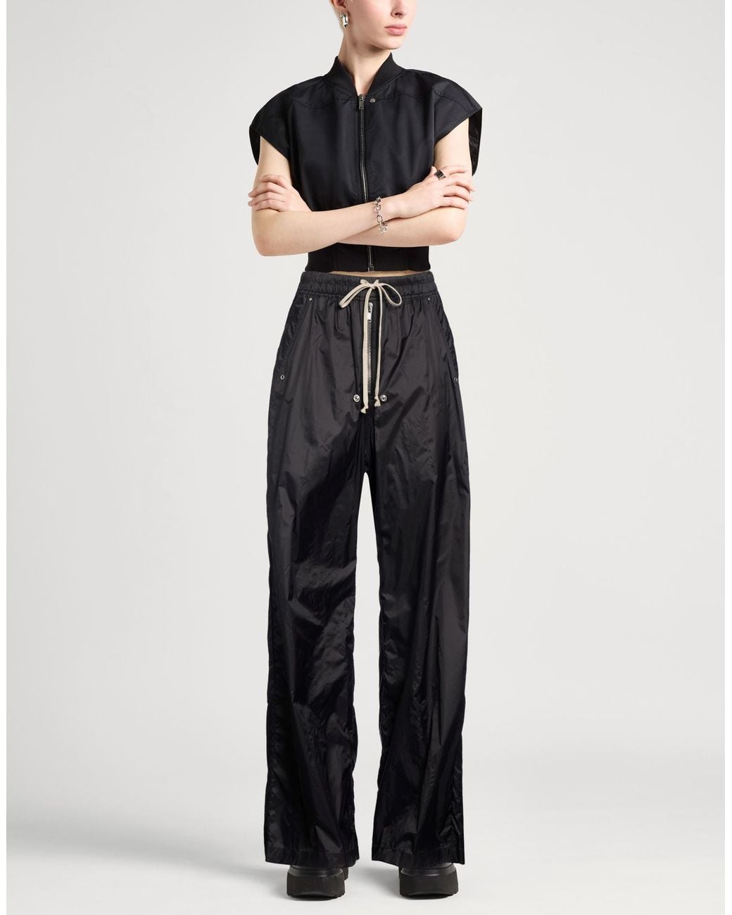 Rick Owens Black Pants Polyamide