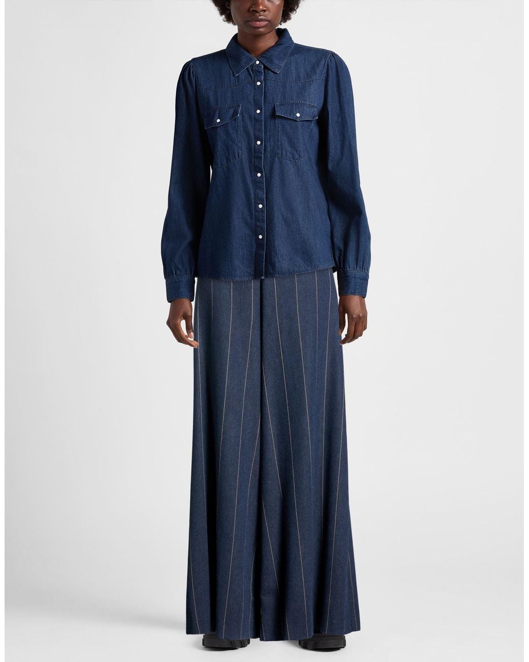 Siste's Blue Midnight Pants Viscose, Polyester